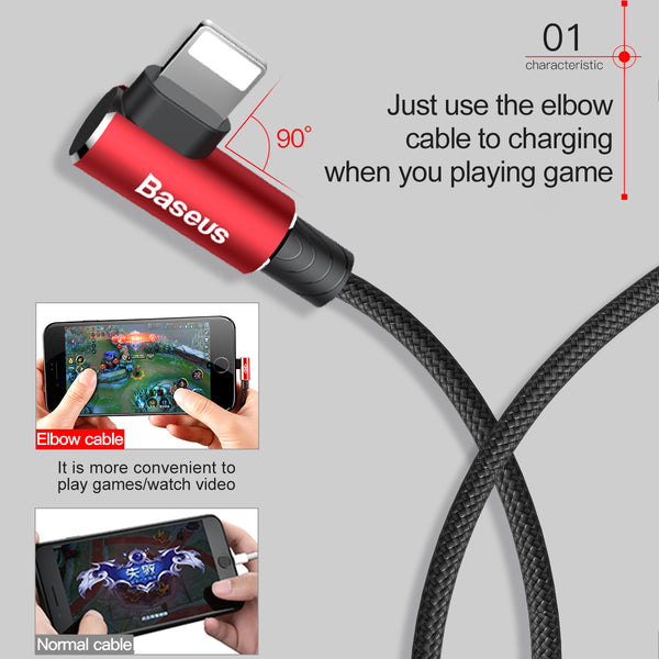 90 Degree USB Cable | iPhone 5 6 6s 7 8