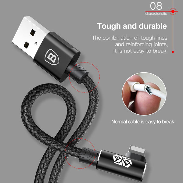 90 Degree USB Cable | iPhone 5 6 6s 7 8