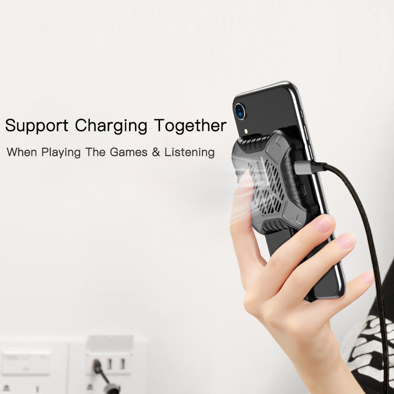 Mini Mobile Phone Cooler with Audio Charging Cable Adapter | iPhone 7, 8 & X