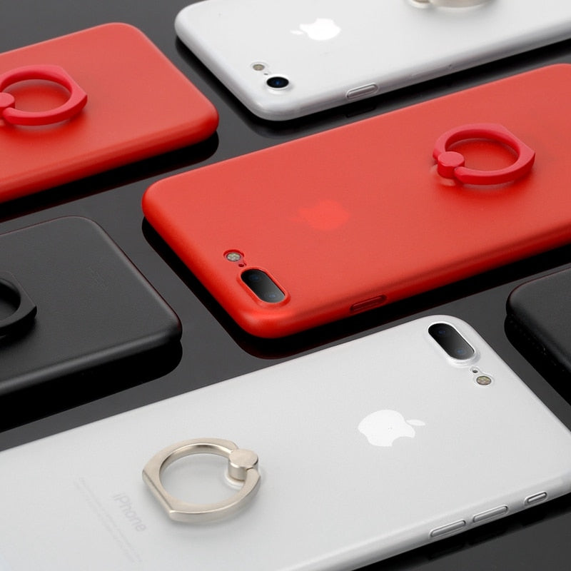 Ultra Thin Matte Case with Ring | iPhone 7 plus