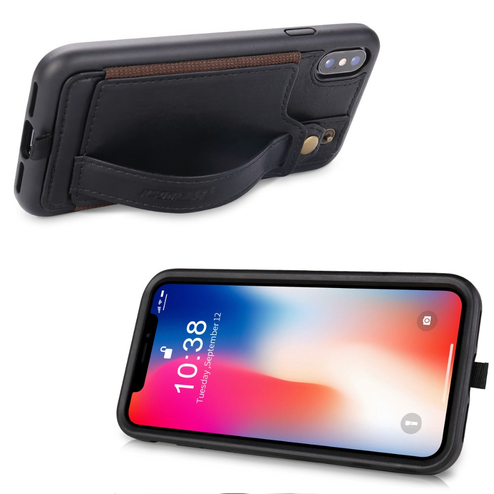 Leather Case With Card Slot Lanyard Design | iPhone X