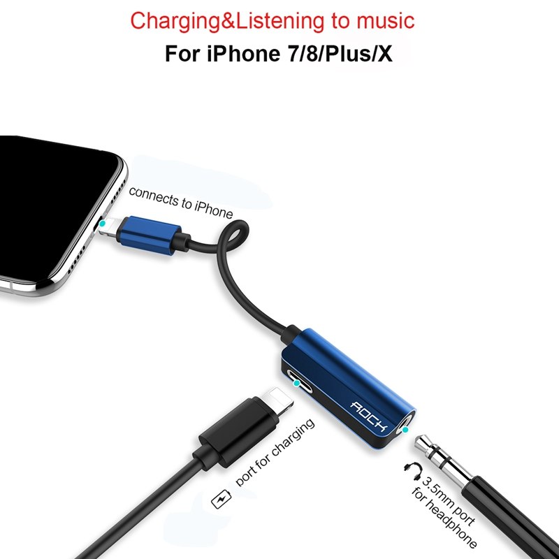 Splitter Cable Adapter | iPhone 7 8 X plus