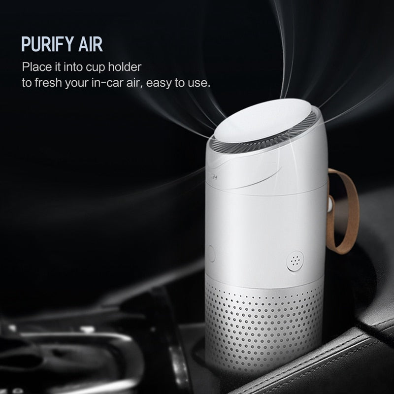 High-Efficiency Car Air Purifier | White