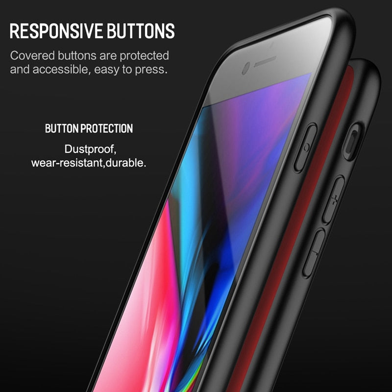 Luxury Full Glass Protection Case | iPhone 7 8 plus