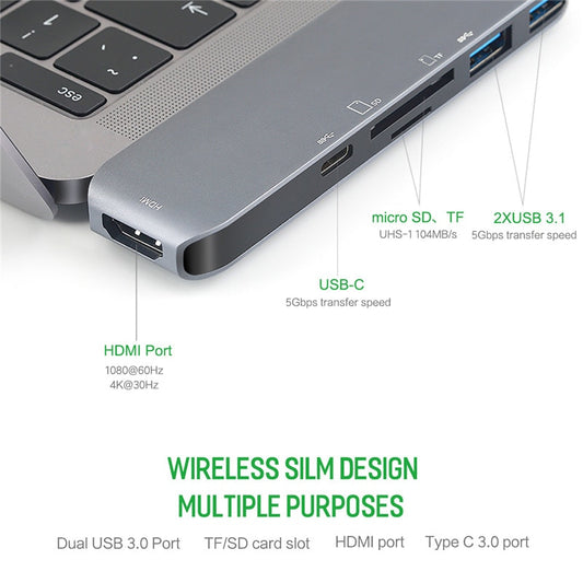 6 in 1 Multi-functional Hub