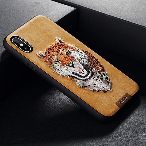 Full Protective Beast Embroidery Case | iPhone X