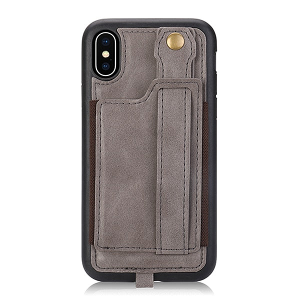 Leather Case With Card Slot Lanyard Design | iPhone X