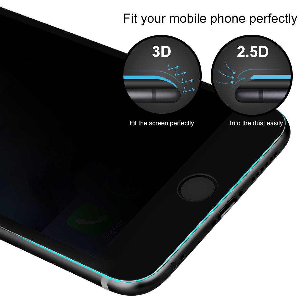 Anti Spy Privacy Protective Glass | iPhone 8 8 Plus