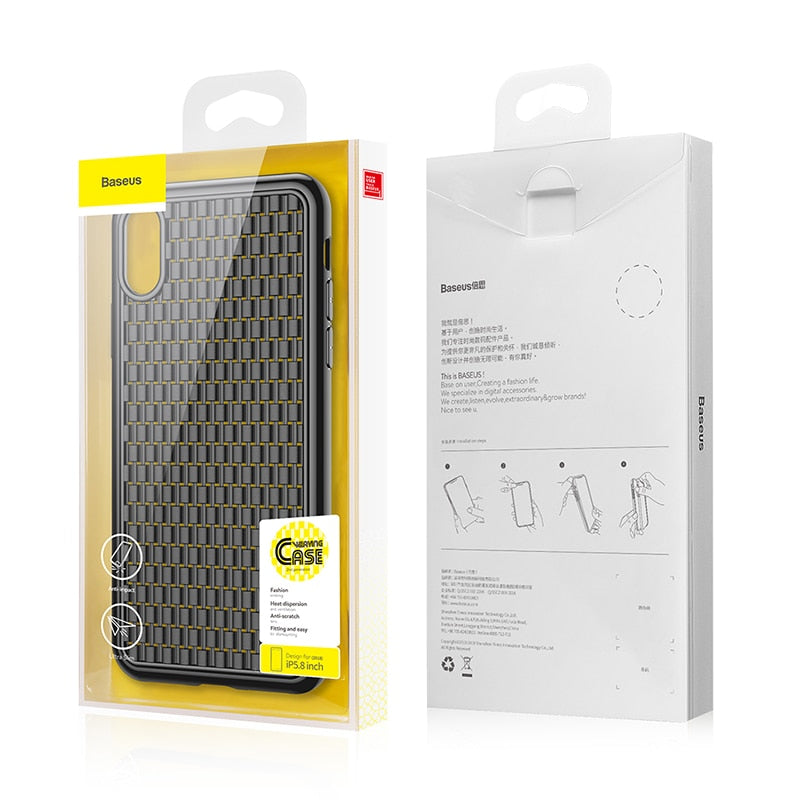 Soft Silicone Grid Pattern Case |  iPhone Xs Xs Max XR