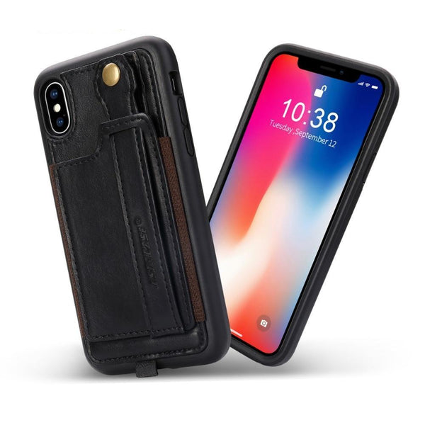 Leather Case With Card Slot Lanyard Design | iPhone X