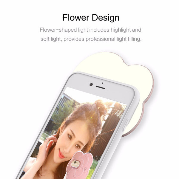 Rhinestone Selfie LED Light Case | iPhone 6 7 & plus