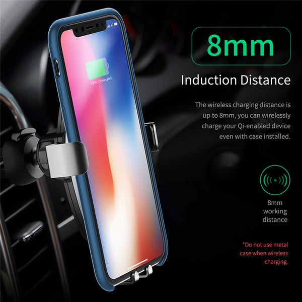 Wireless Car Charger Holder | iPhone X & 8