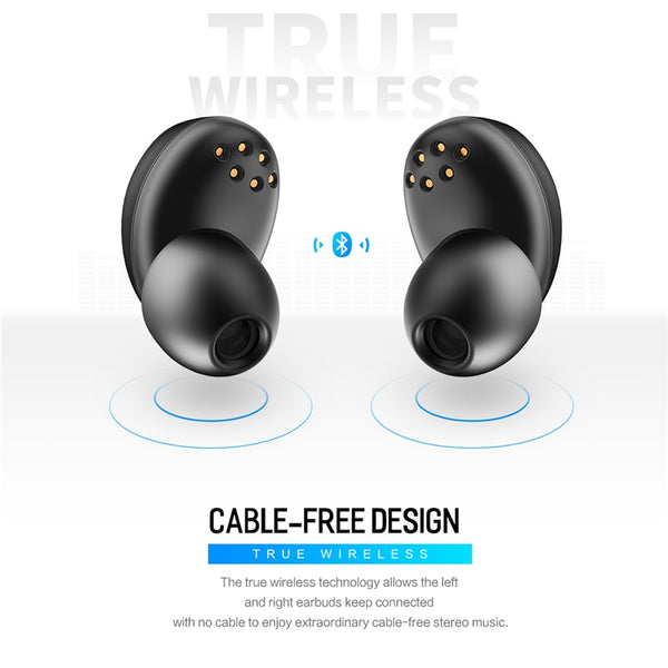 Wireless In-Ear Stereo Earbuds with Mic Charging Battery Box