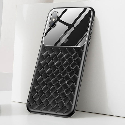 Luxury Silicone + Tempered Glass Case | iPhone Xs Xs Max XR